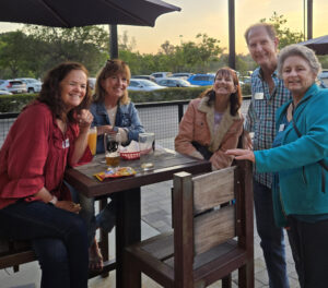 Patio at Pedals & Pints Brewery for our May 15th meeting.
